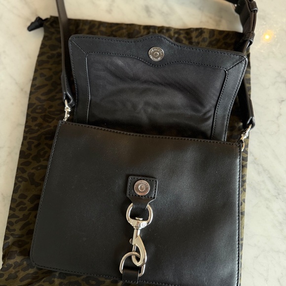REBECCA MINKOFF Black Suede Leather Shoulder Bag - Picture 3 of 3